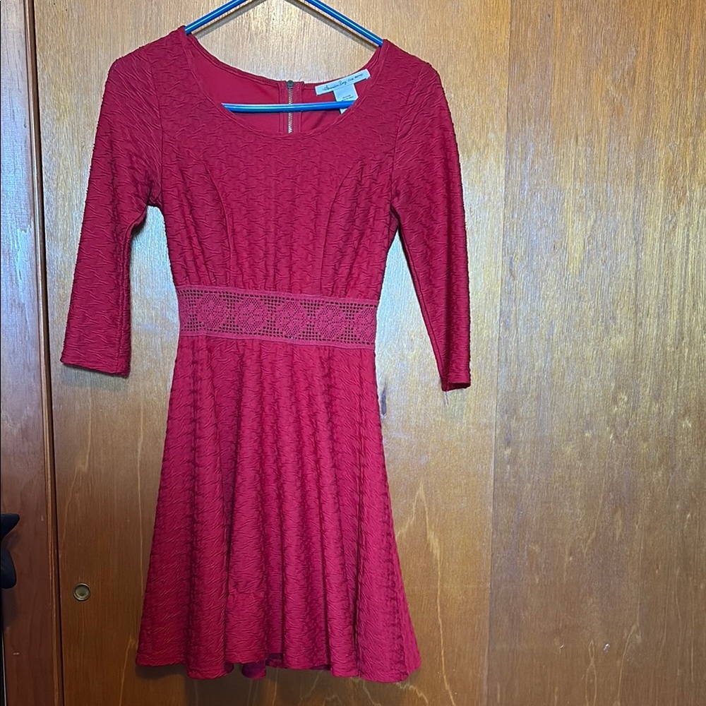 Red Textured Dress